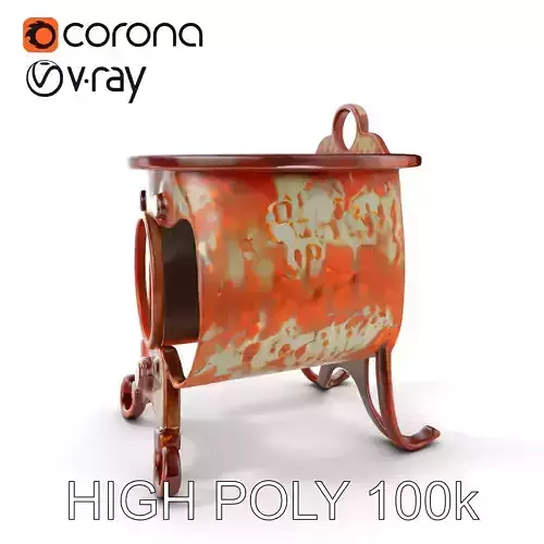 Rustic Metal Stove Model Pack