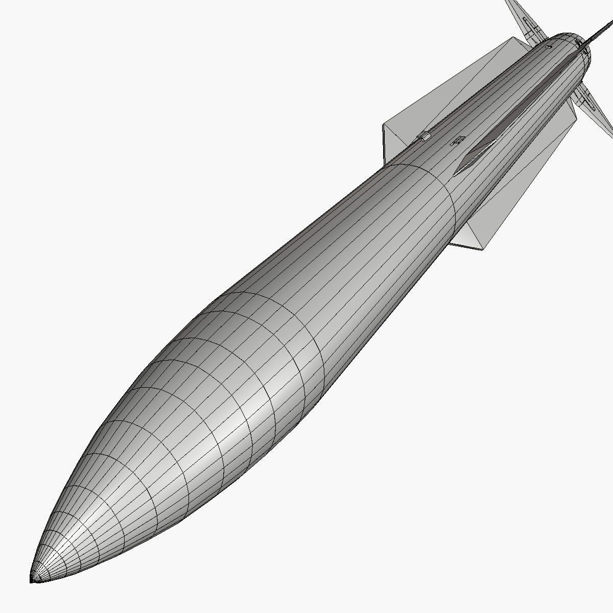 Tartar Missile Low-poly 3D model_5