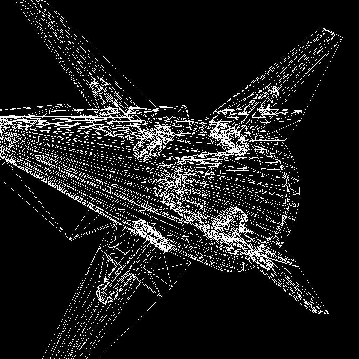 Tartar Missile Low-poly 3D model_9