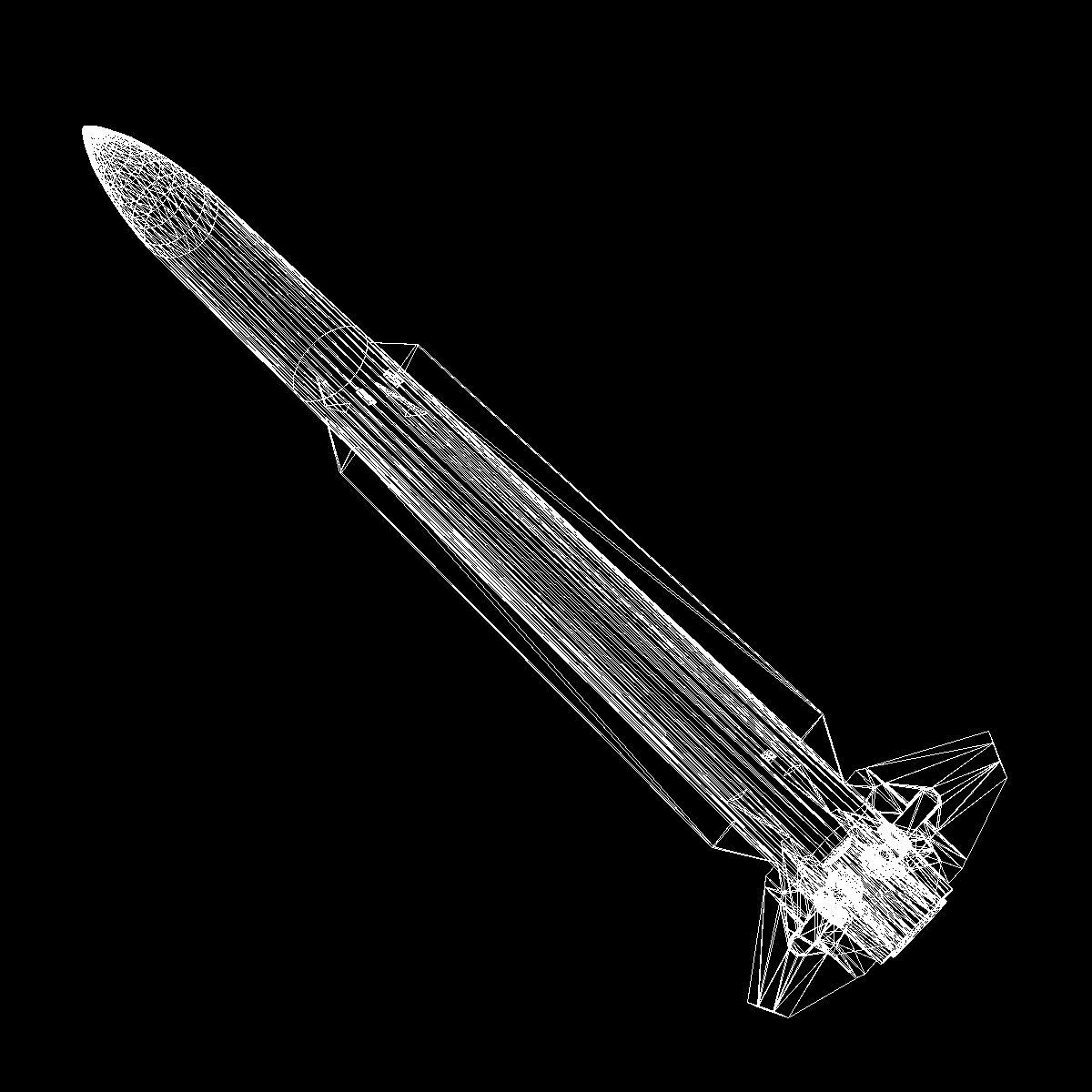 Tartar Missile Low-poly 3D model_7