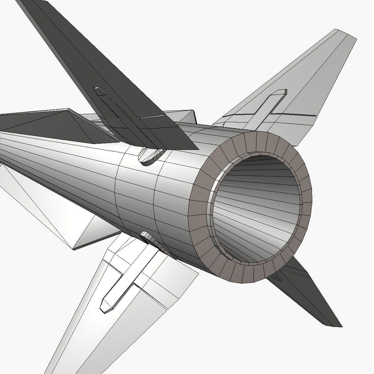 Tartar Missile Low-poly 3D model_6