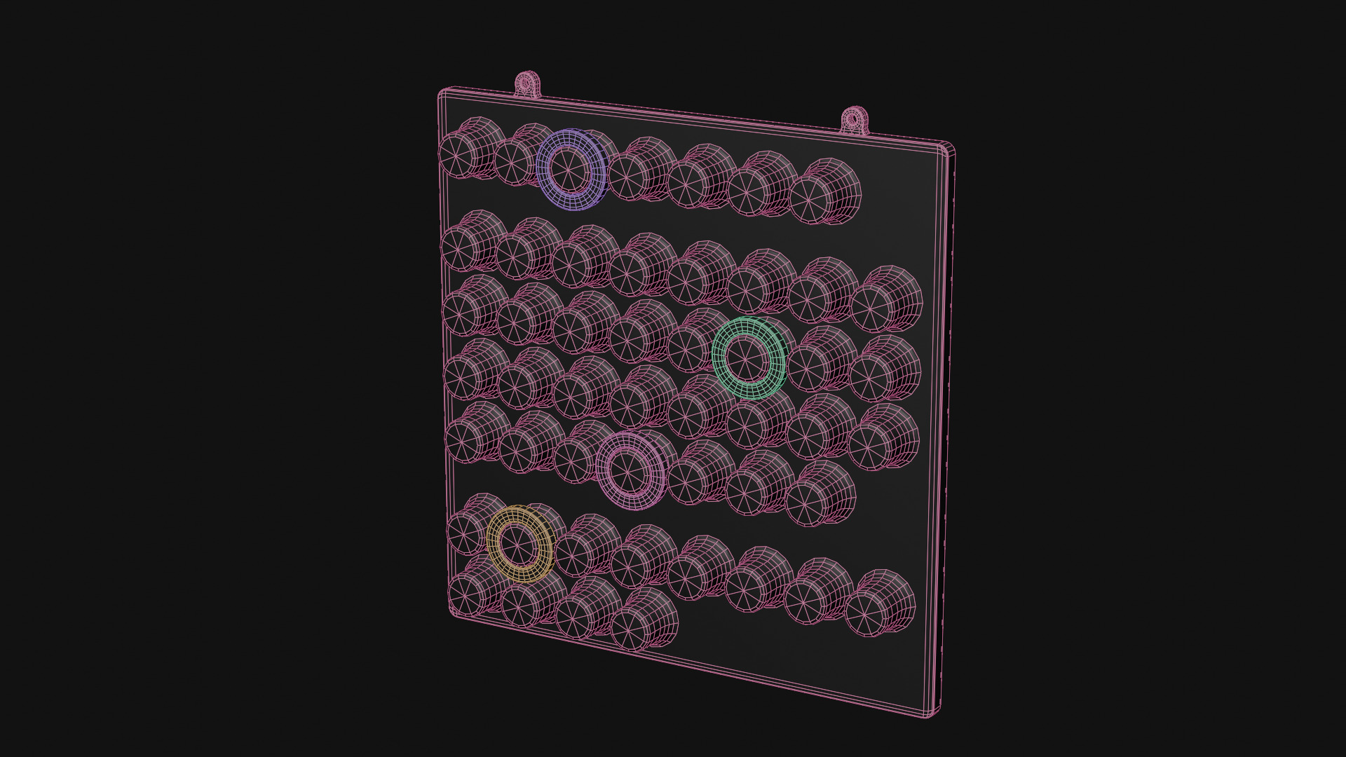 Wall Mounted Calendar Low-poly 3D model_13
