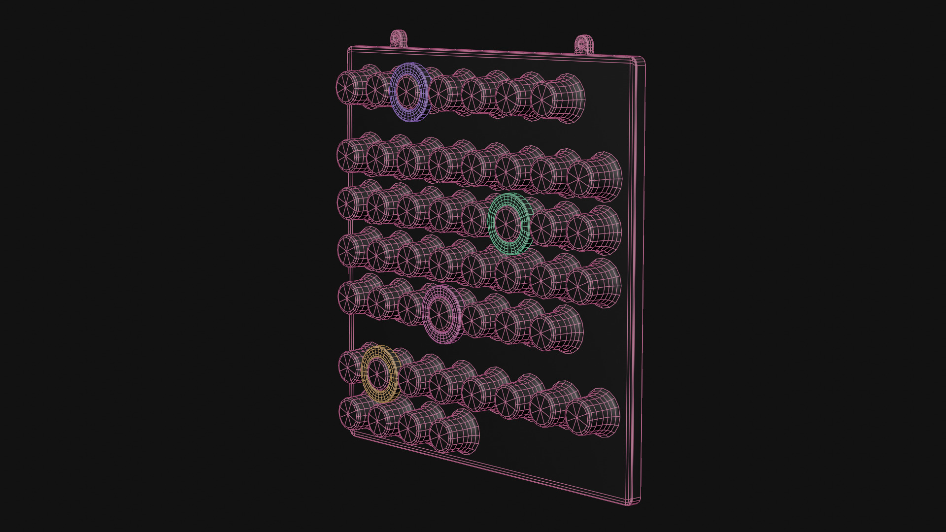 Wall Mounted Calendar Low-poly 3D model_16