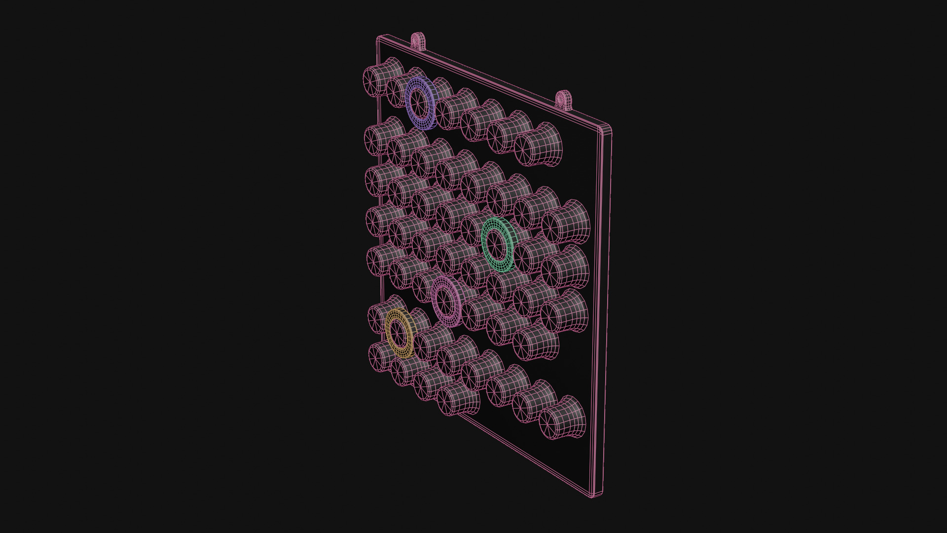 Wall Mounted Calendar Low-poly 3D model_18
