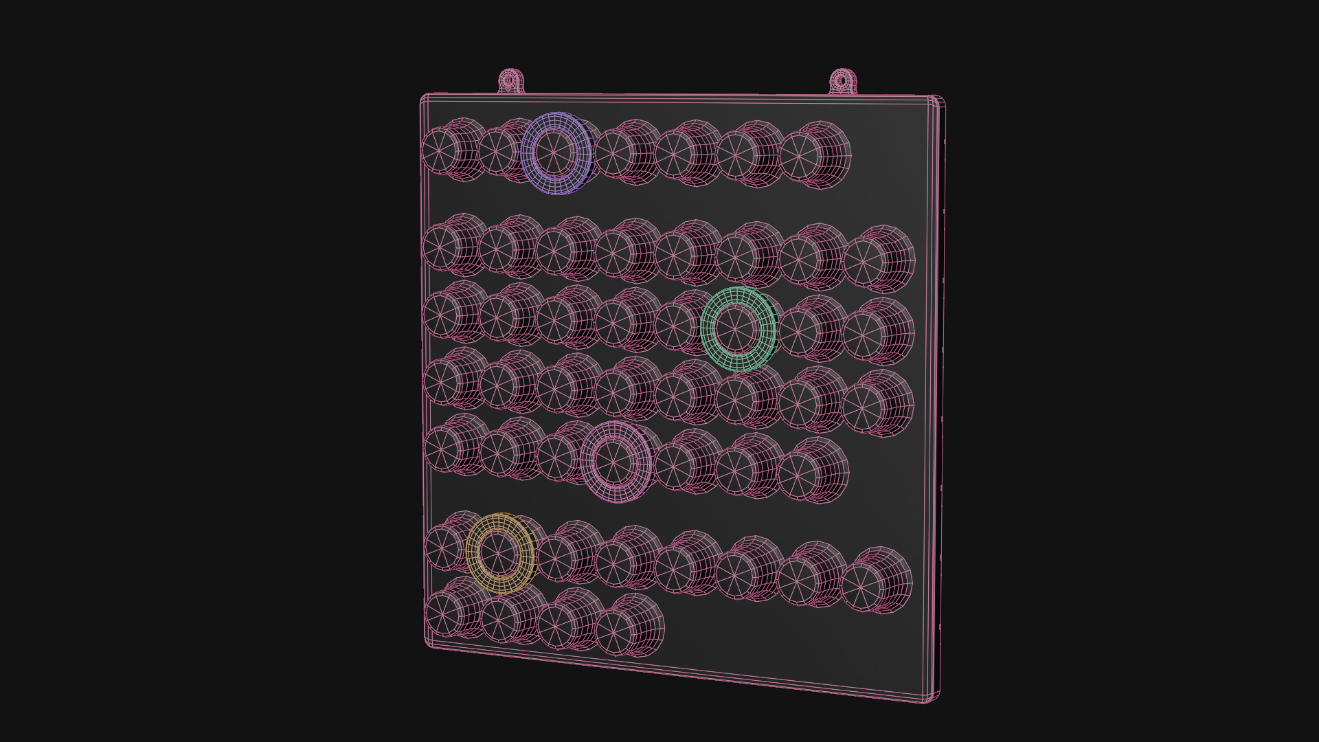 Wall Mounted Calendar Low-poly 3D model_17