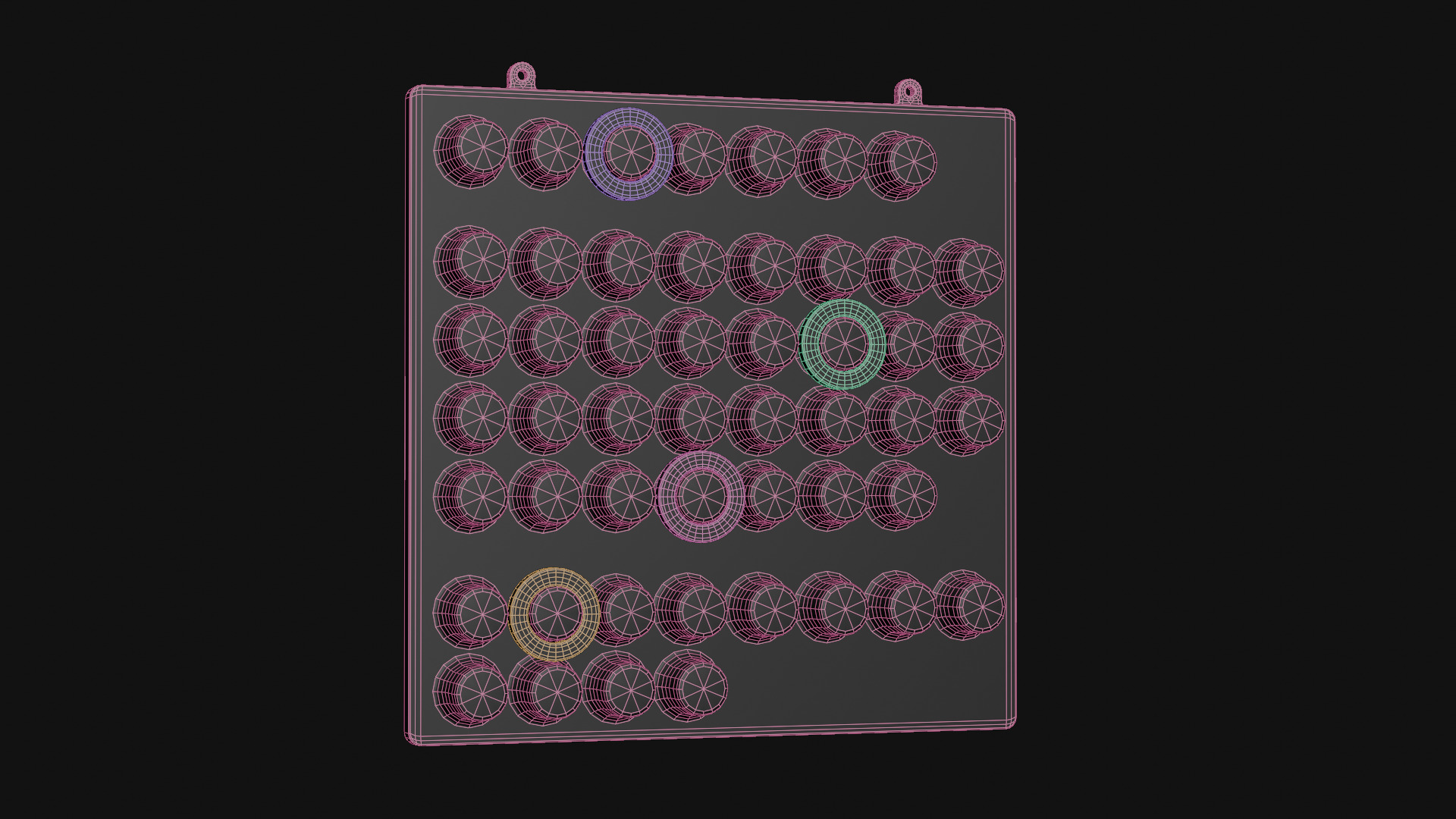 Wall Mounted Calendar Low-poly 3D model_15