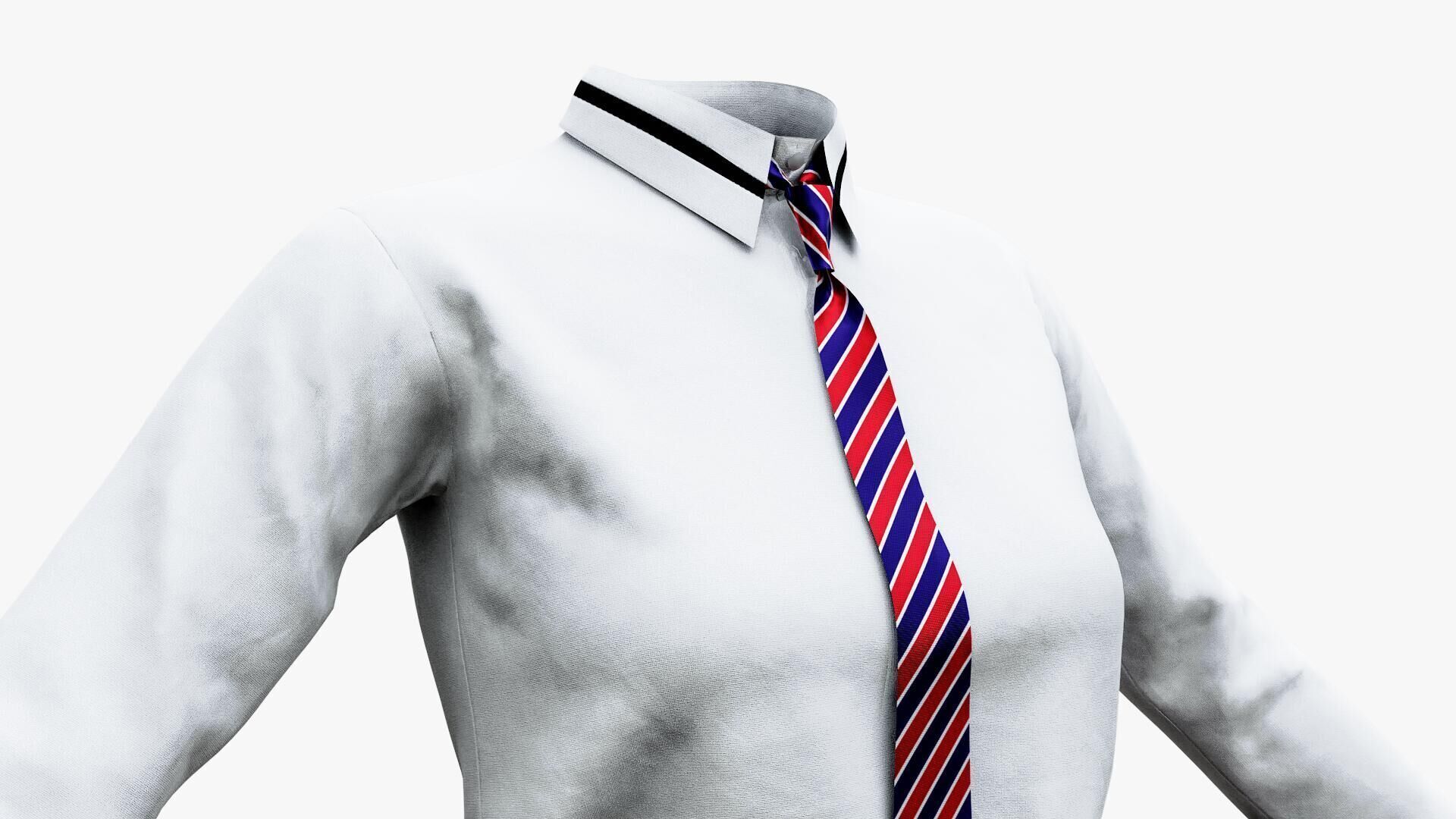 Female School Uniform Free low-poly 3D model_9