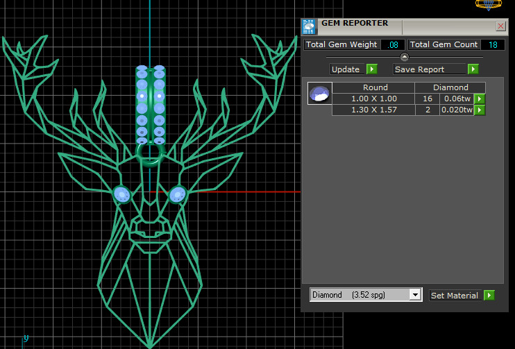 DEER HEAD PENDANT  3D print model_5