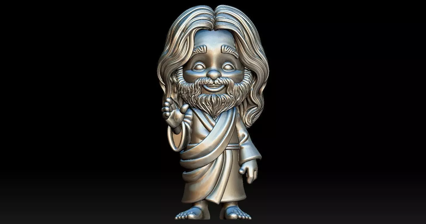 Cute Chibi Jesus Statue 3D print model