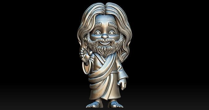 Cute Chibi Jesus Statue  3D print model