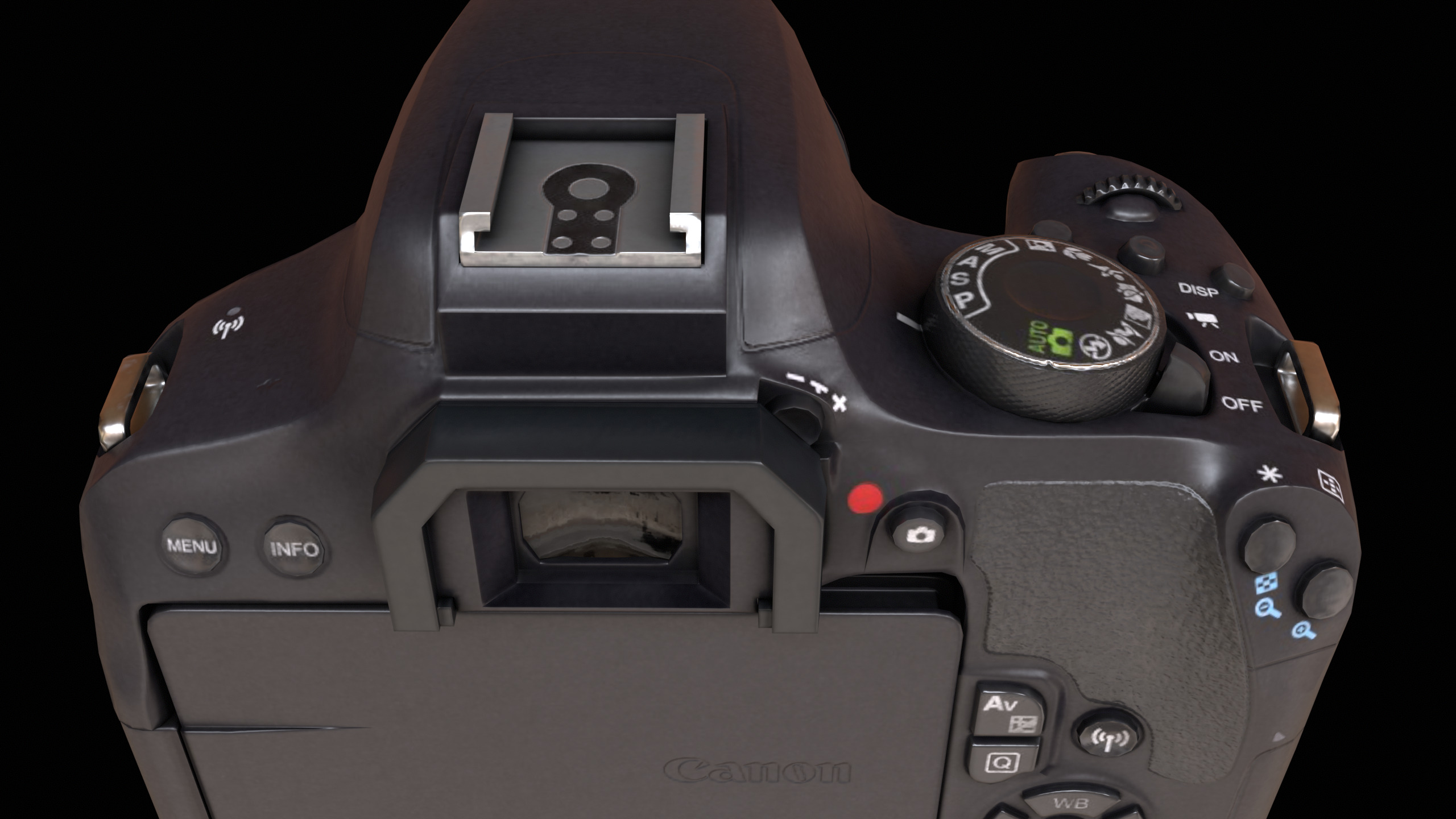 Canon T7i 800D DSLR Camera PBR Low-poly 3D model_16