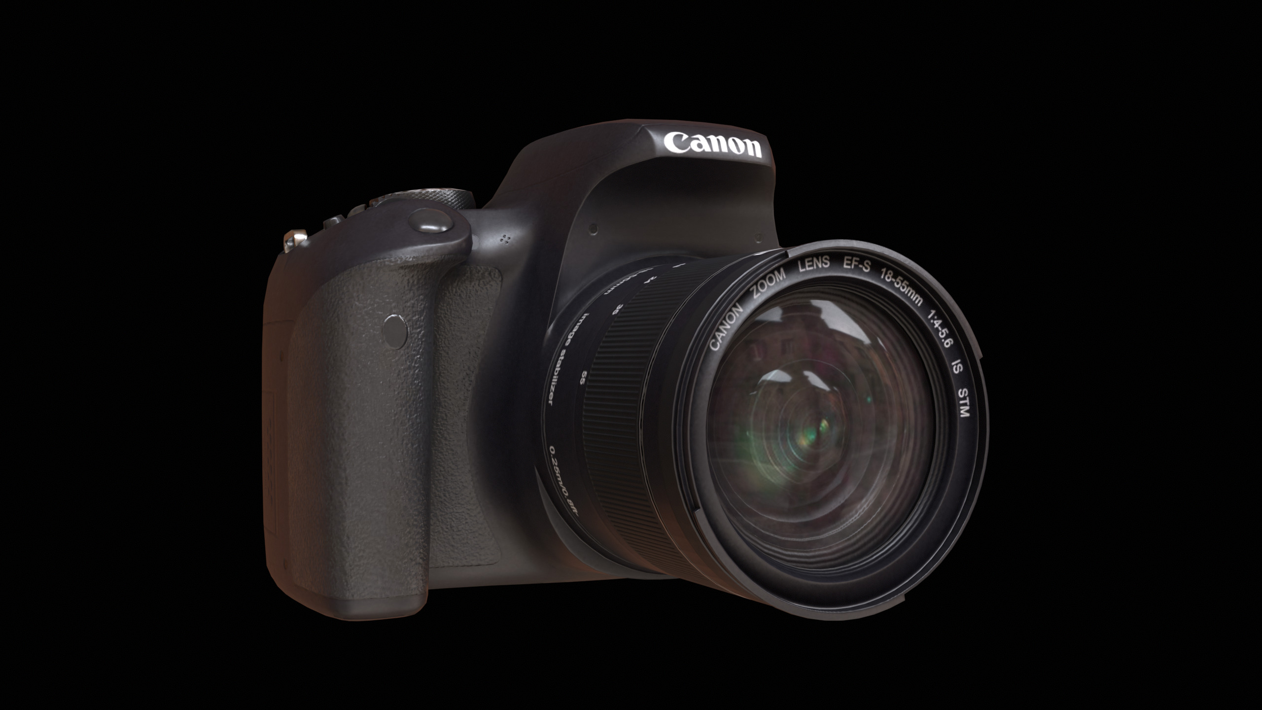 Canon T7i 800D DSLR Camera PBR Low-poly 3D model_4