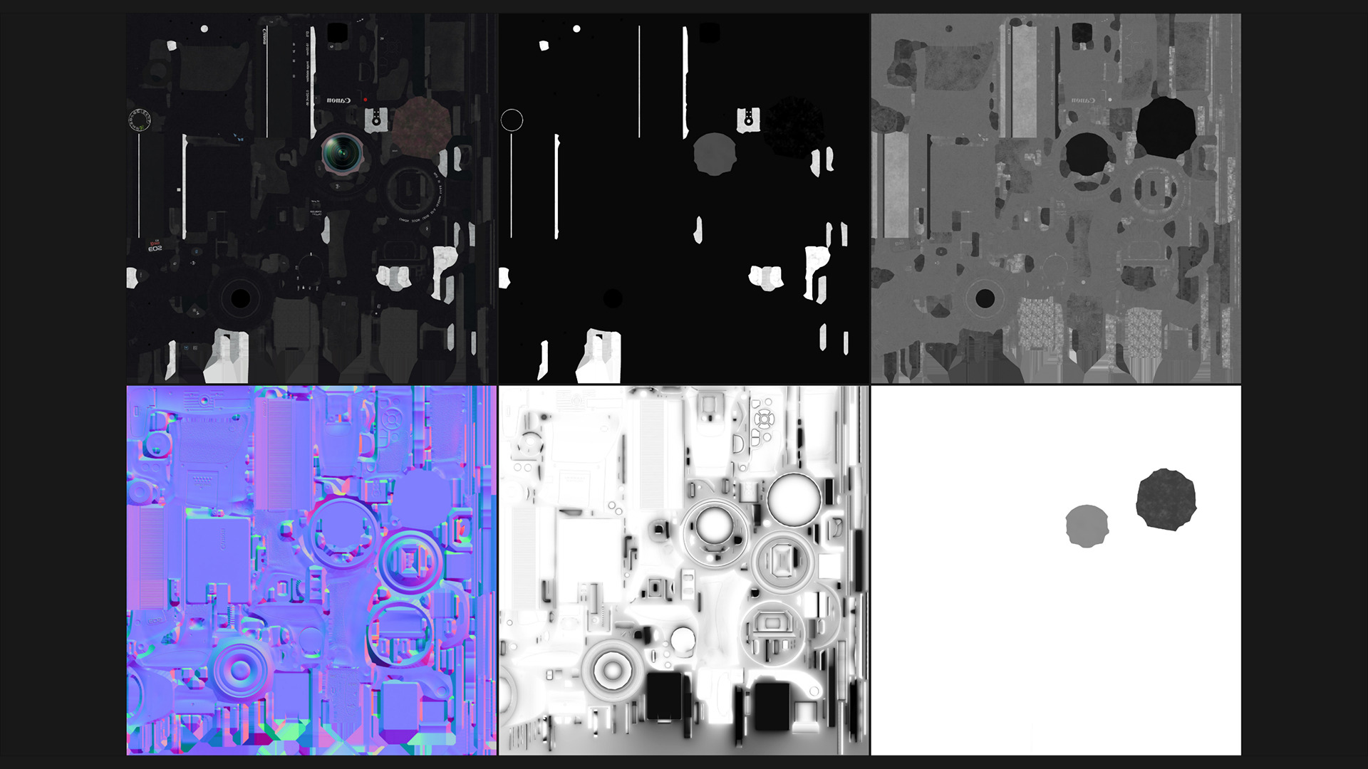 Canon T7i 800D DSLR Camera PBR Low-poly 3D model_25