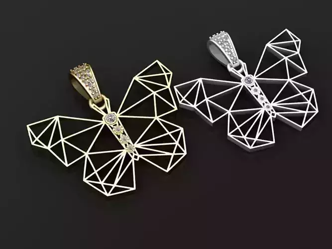 BUTTER FLY GOLD PENDANT 