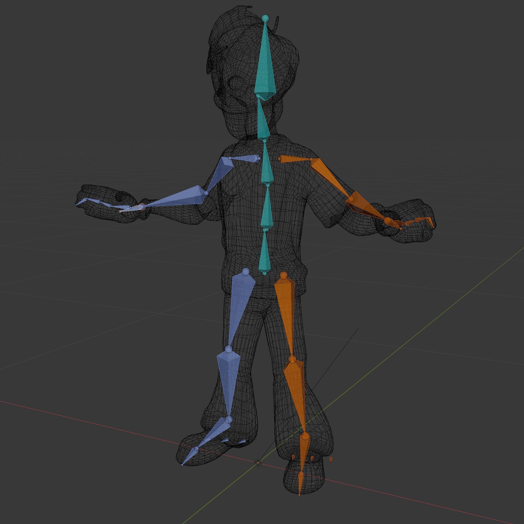 Bearded Cartoon Adventurer  D Character Model Low-poly 3D model_6