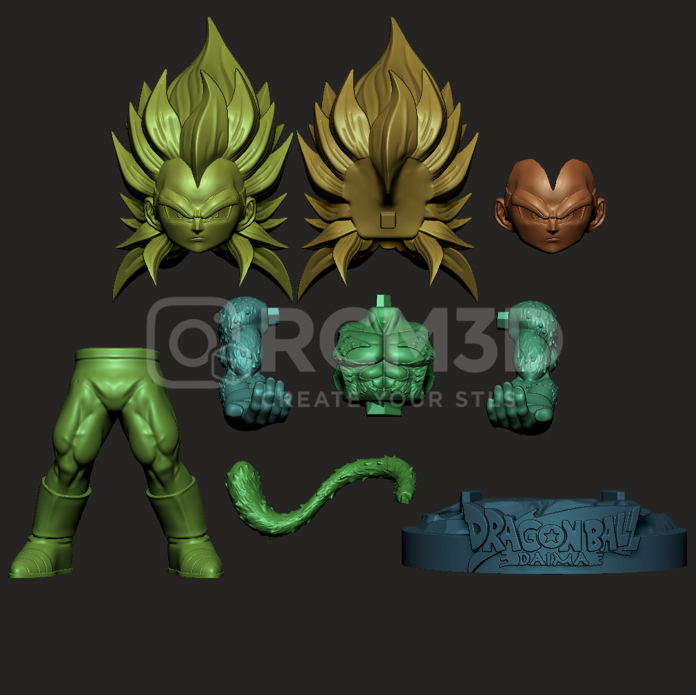 Vegeta joystick holder 3D print model_4