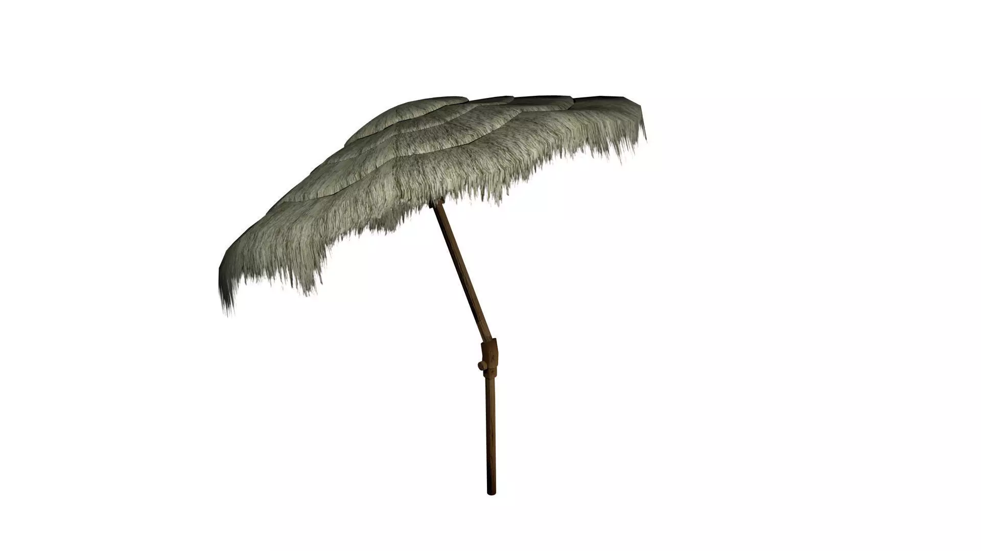 Tiki Beach Umbrella Low-poly 3D model