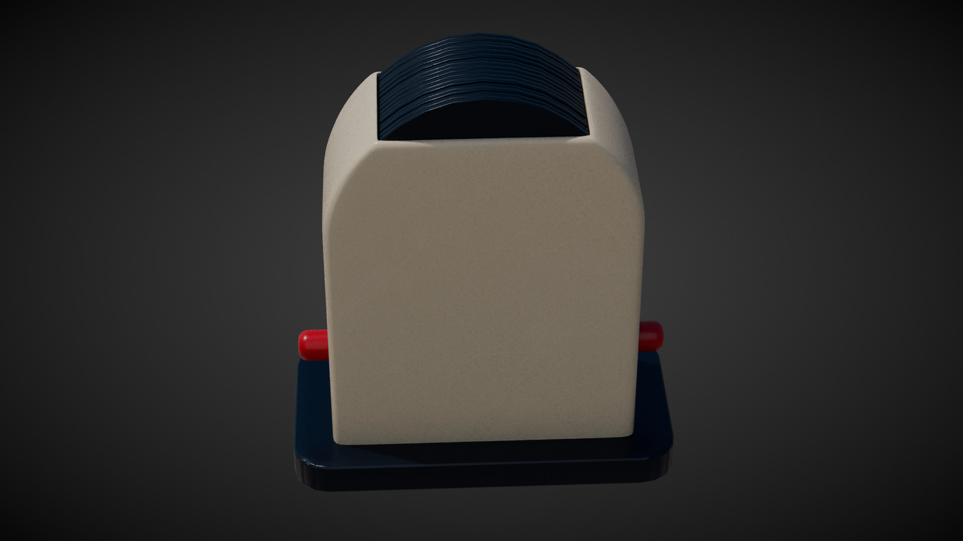 Desk Calendar Low-poly 3D model_9