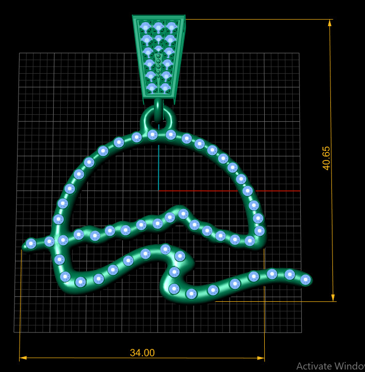 Cap Head Pendant 3D Printable Model 3D print model_6