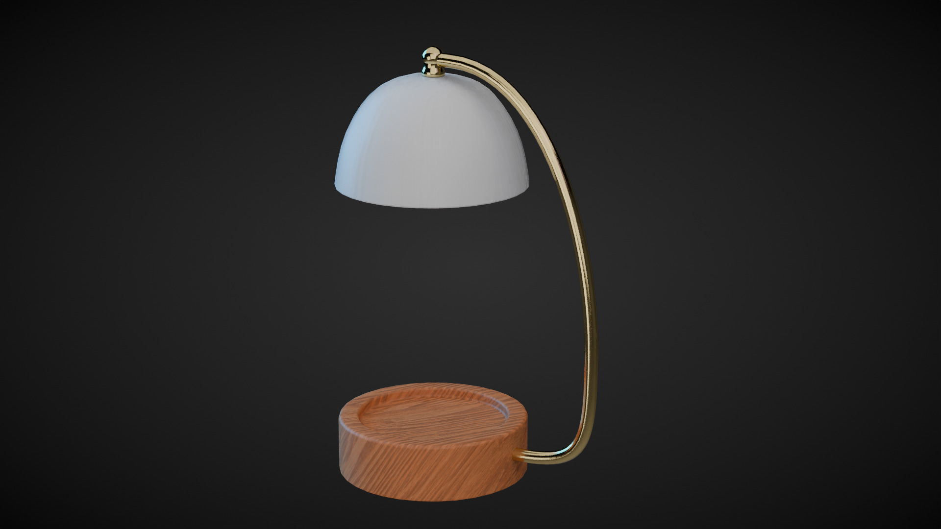 Dome Candle Warme Low-poly 3D model_3