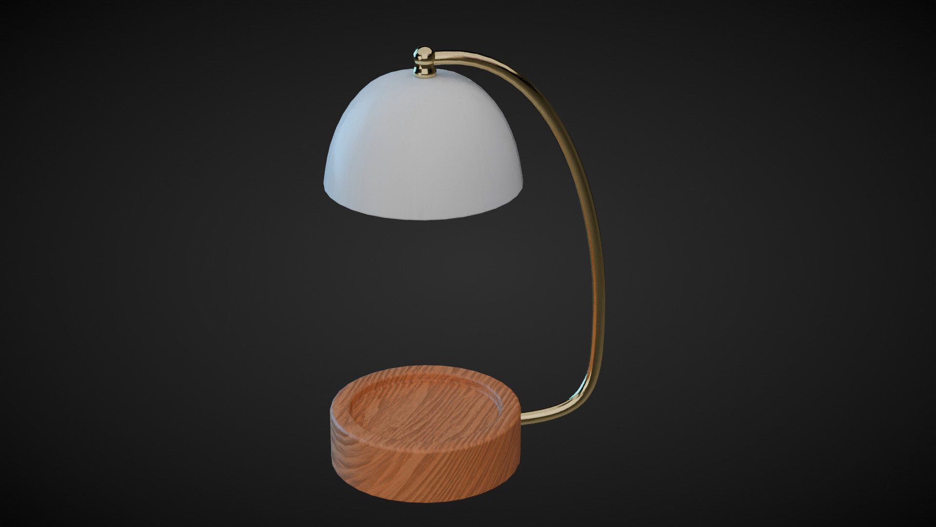 Dome Candle Warme Low-poly 3D model_1