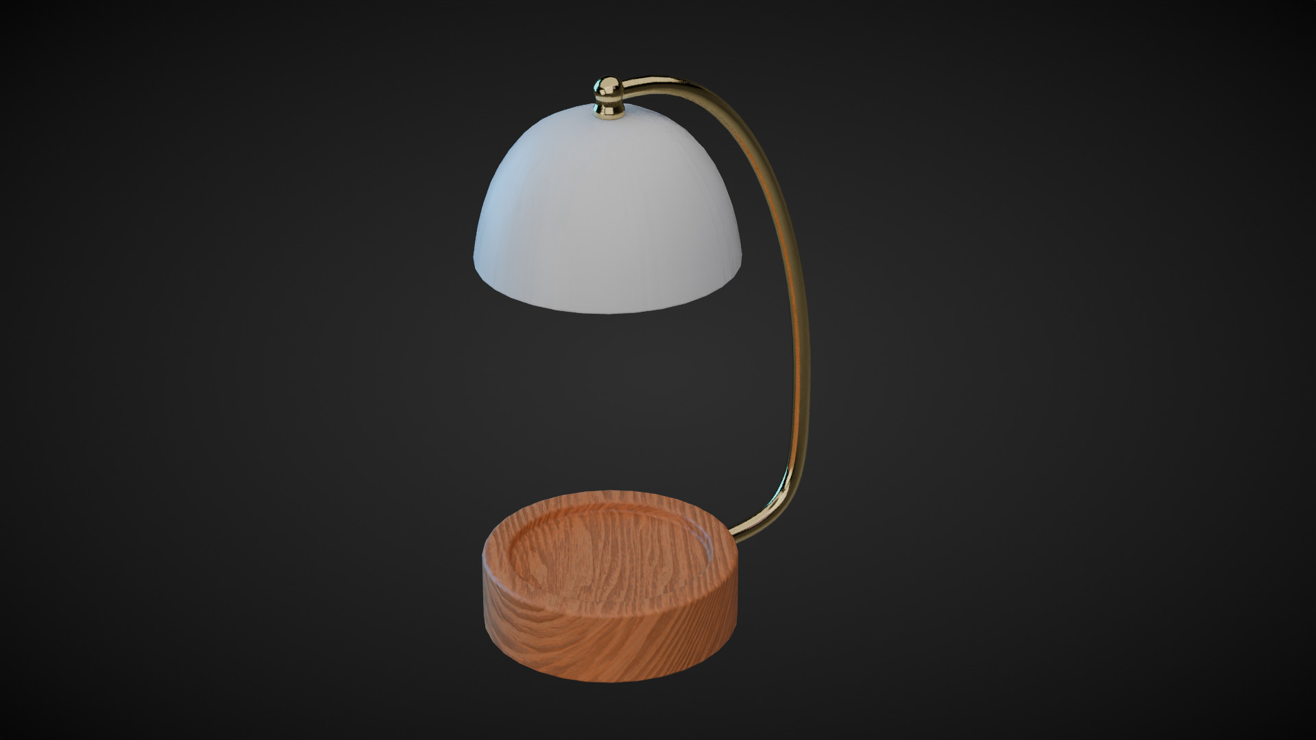 Dome Candle Warme Low-poly 3D model_2