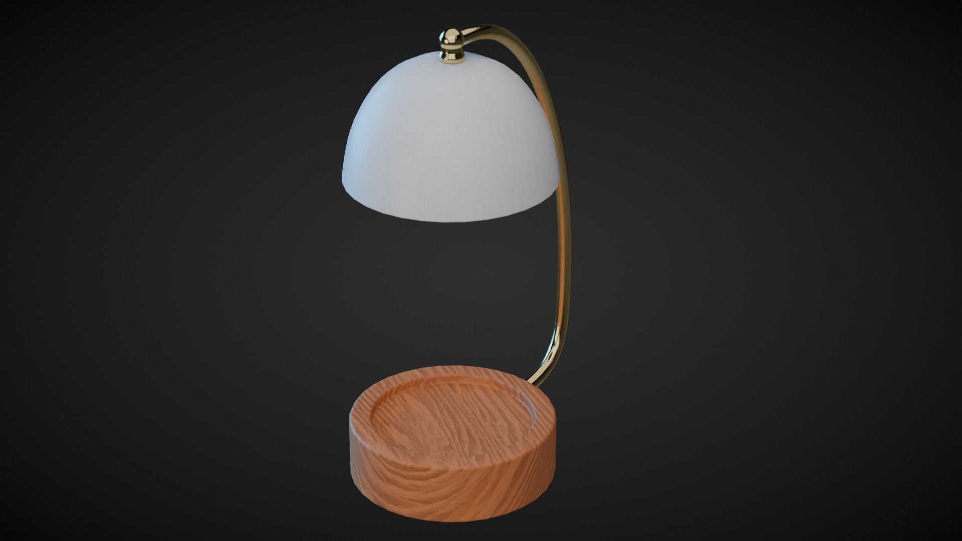 Dome Candle Warme Low-poly 3D model_4