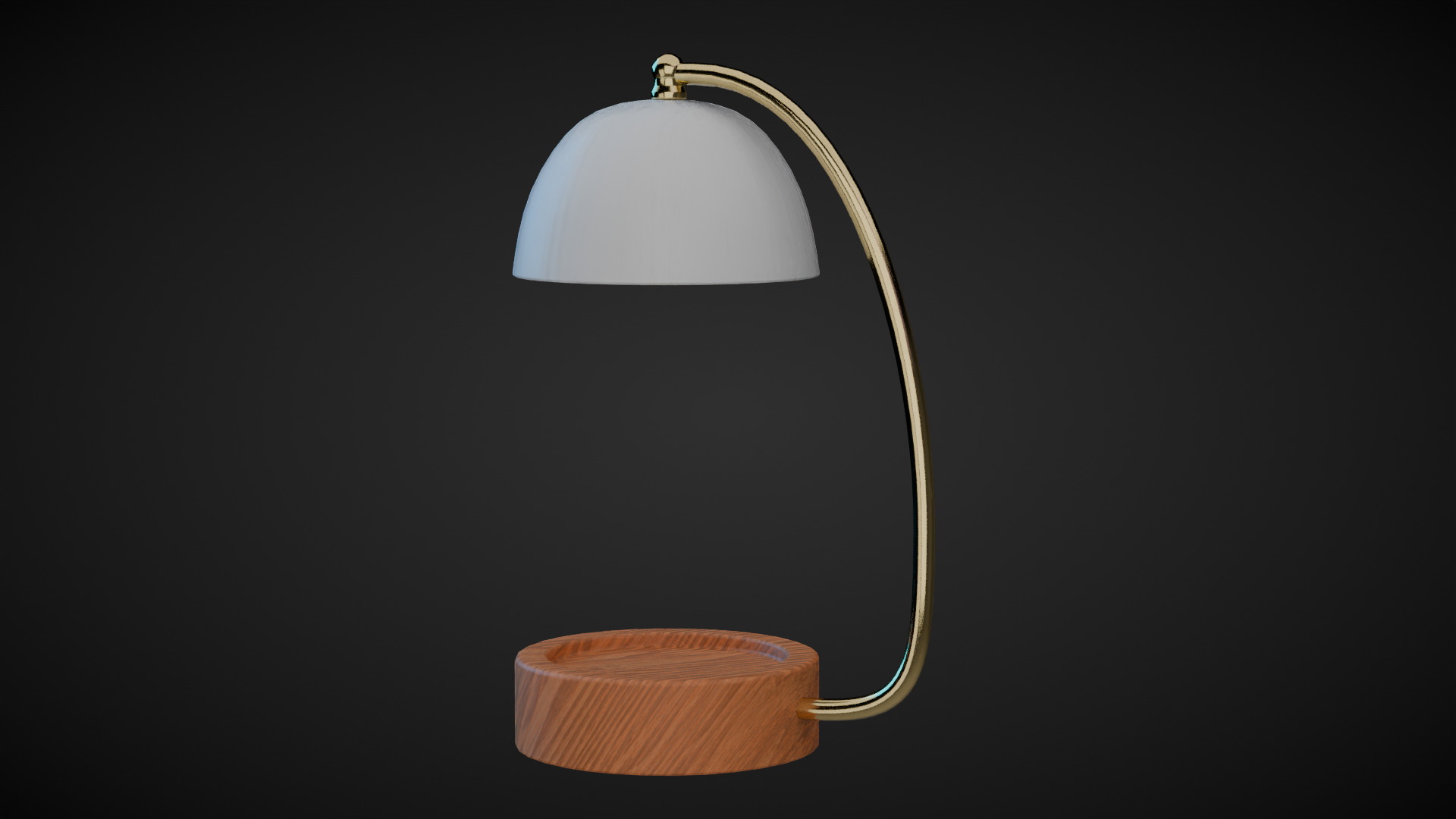 Dome Candle Warme Low-poly 3D model_7