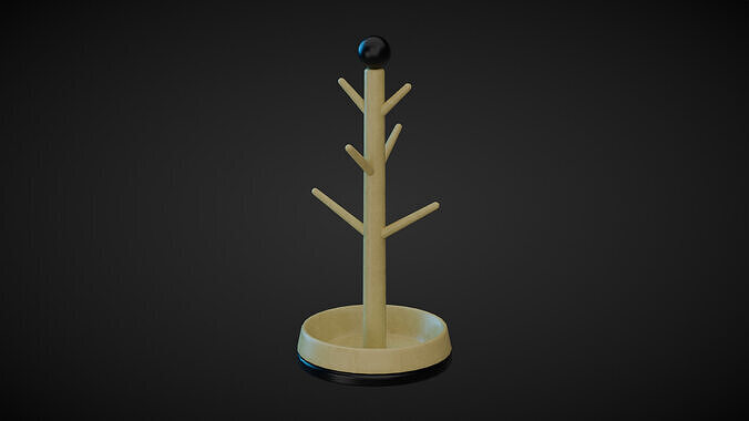 Mug Rack Low-poly 3D model