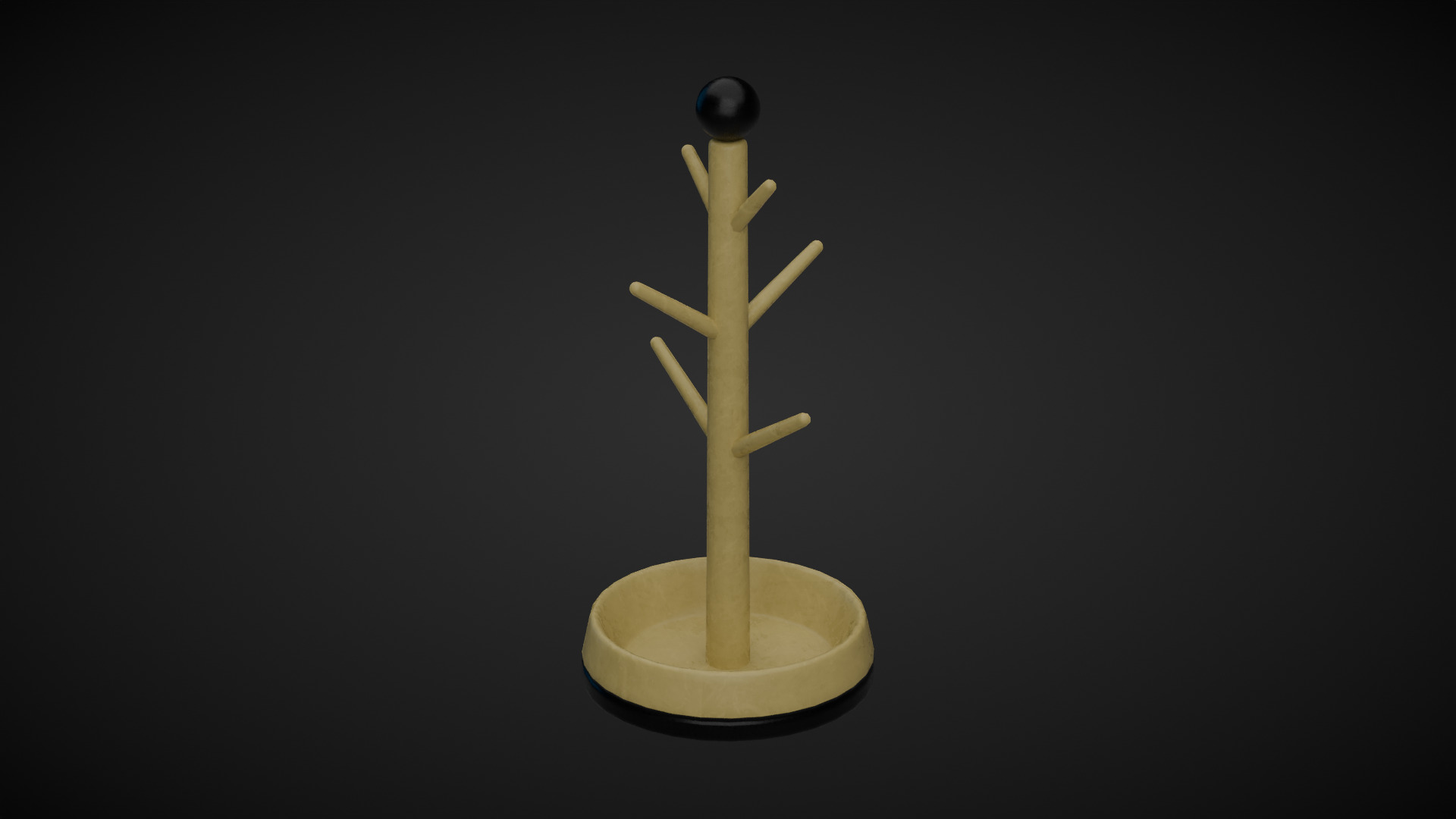 Mug Rack Low-poly 3D model_8