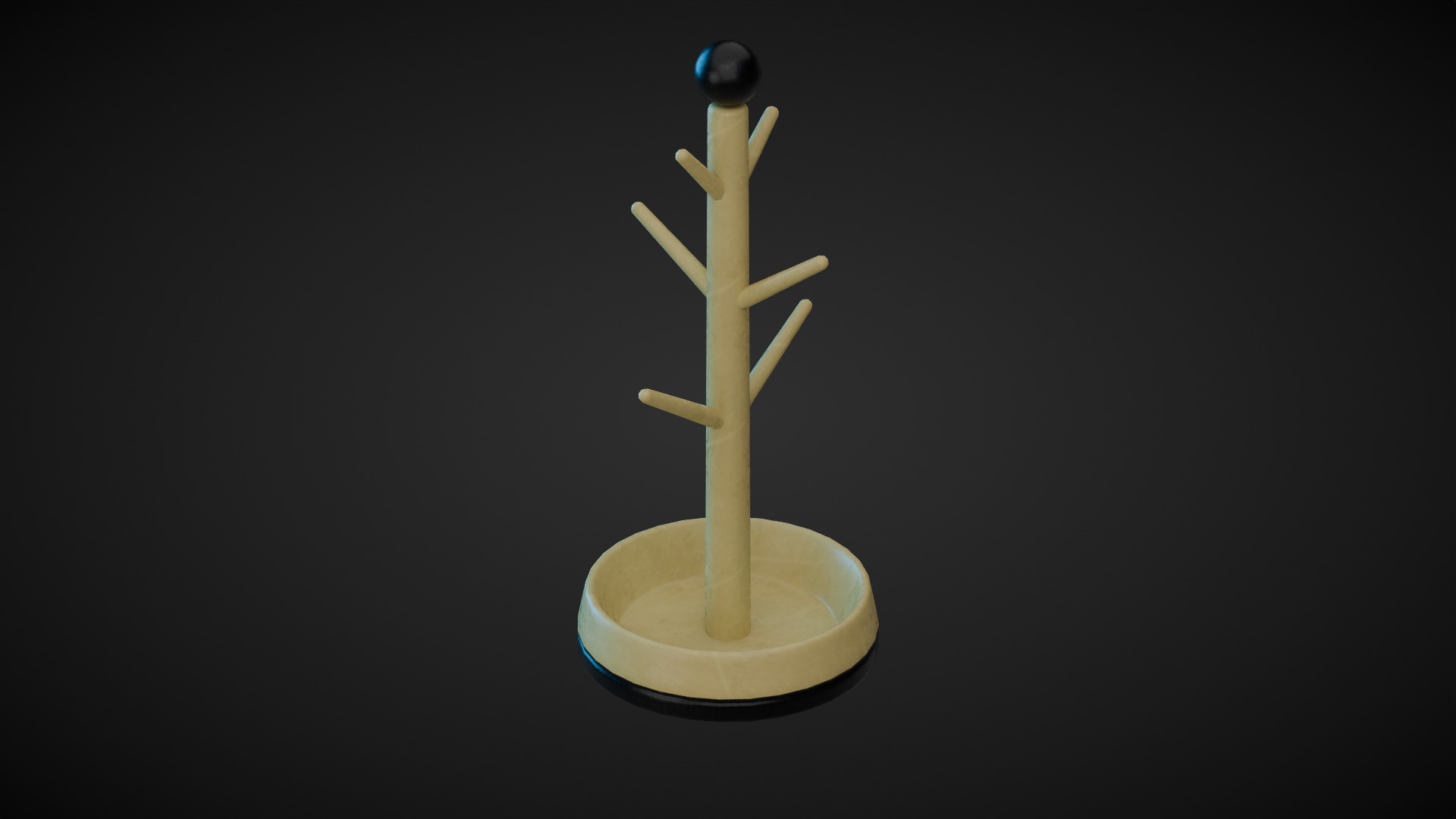 Mug Rack Low-poly 3D model_4