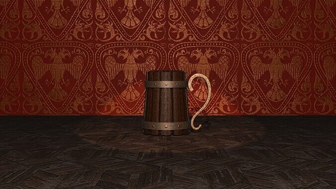 Medieval Cup Low-poly 3D model
