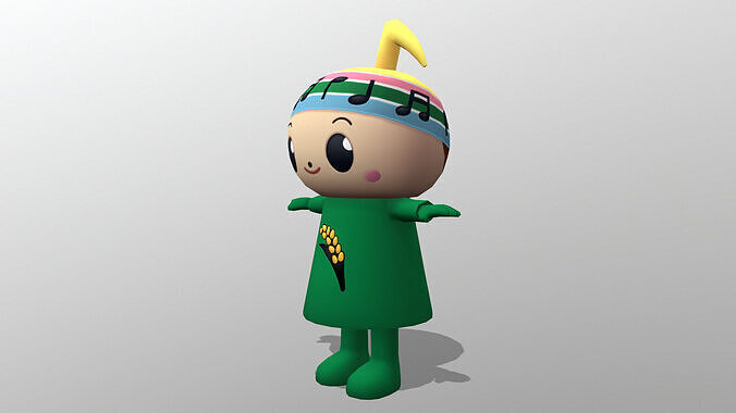 chr022-gaku Low-poly 3D model