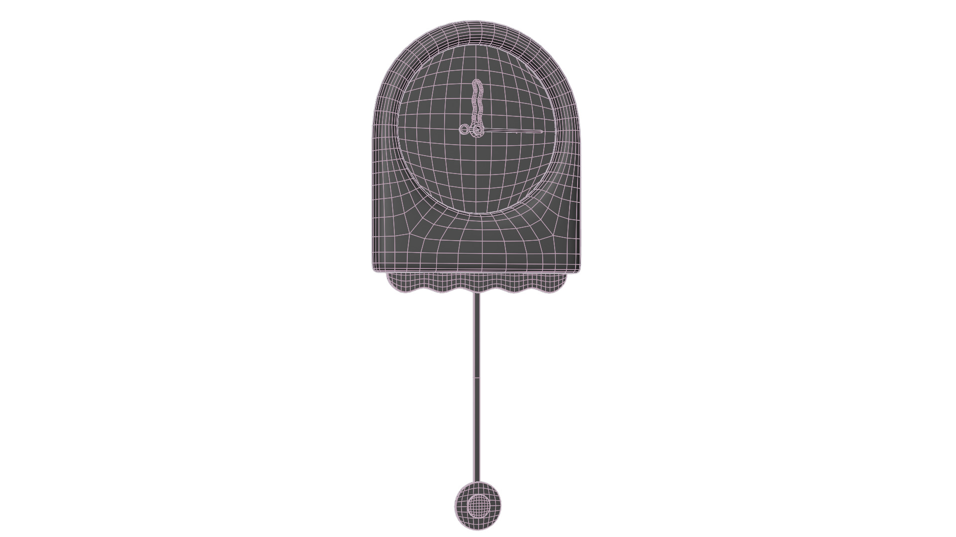 Pendulum Clock Low-poly 3D model_15