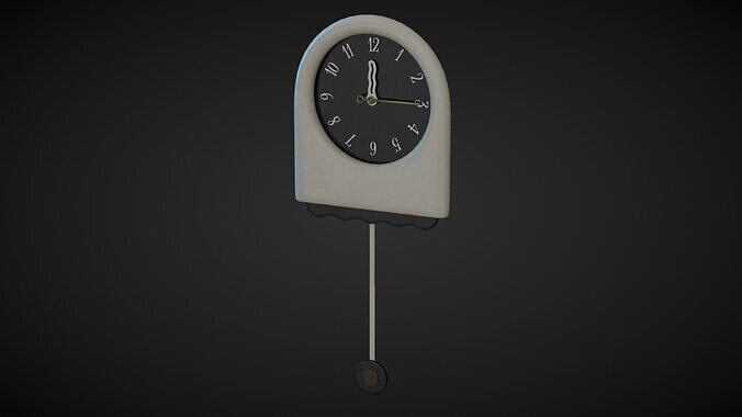 Pendulum Clock Low-poly 3D model