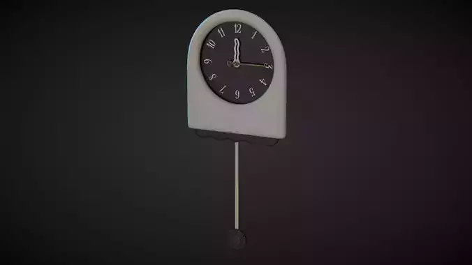 Pendulum Clock Low-poly 3D model