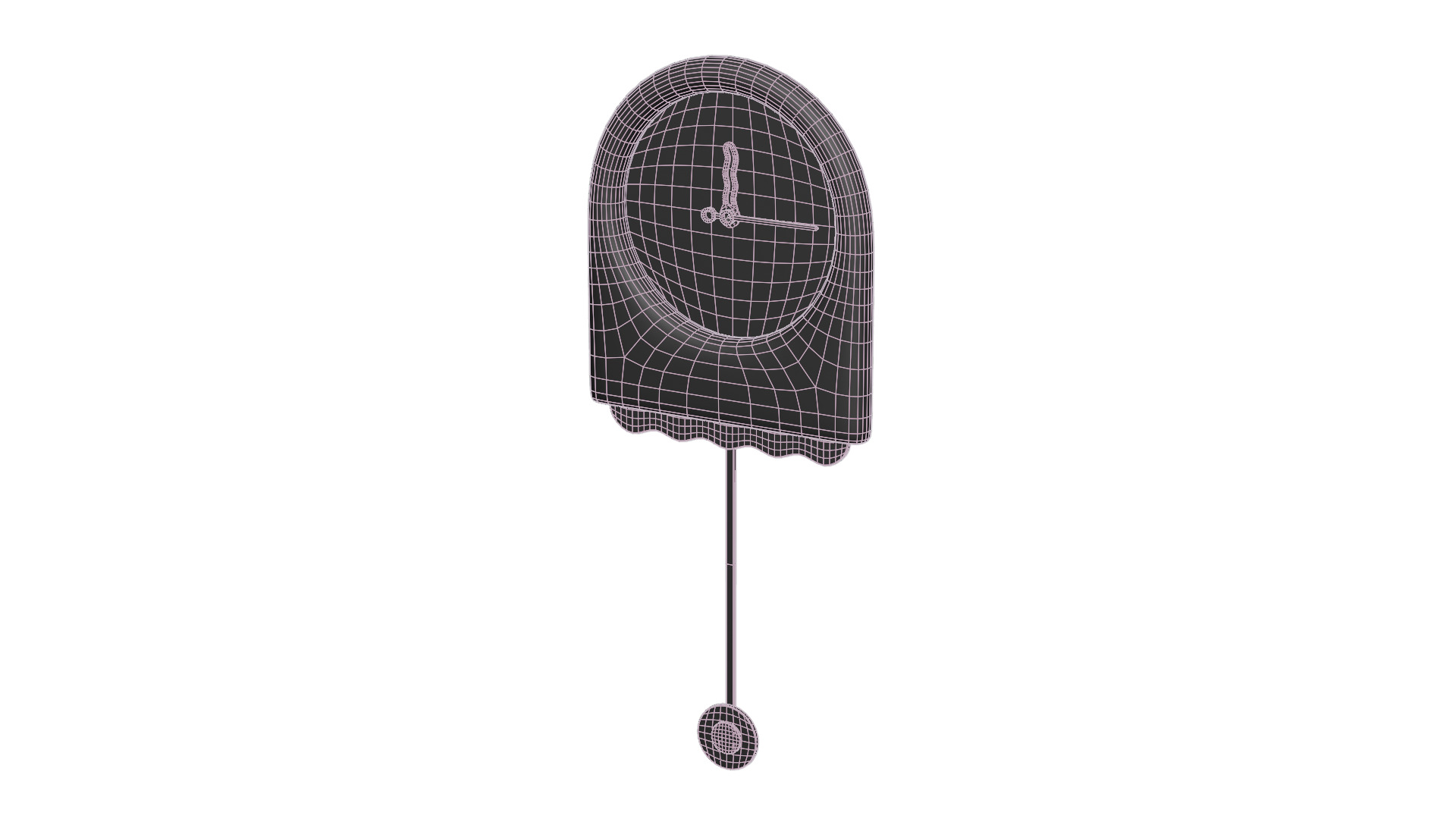 Pendulum Clock Low-poly 3D model_13