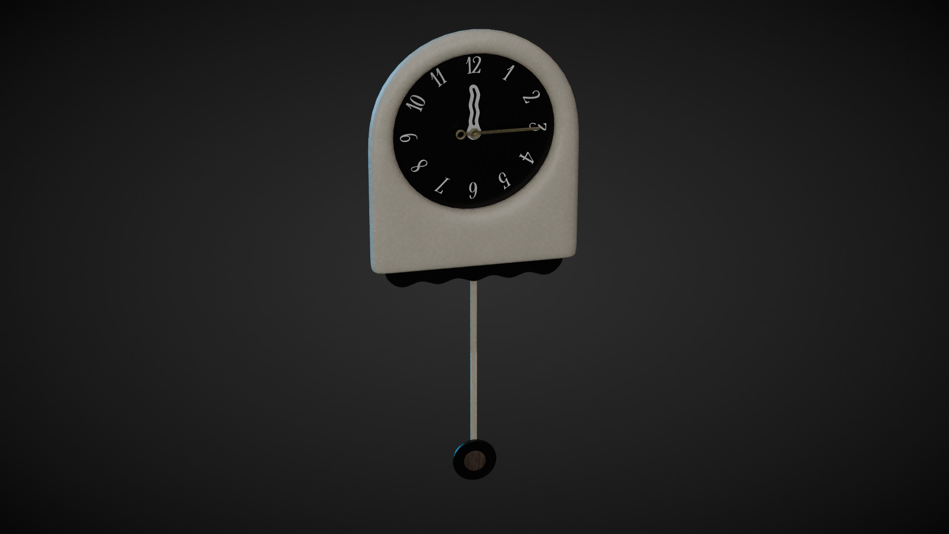 Pendulum Clock Low-poly 3D model_1