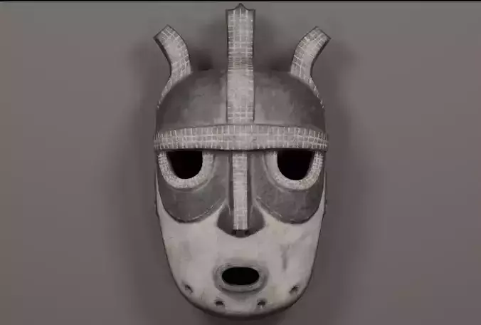 Binji African mask 3D model