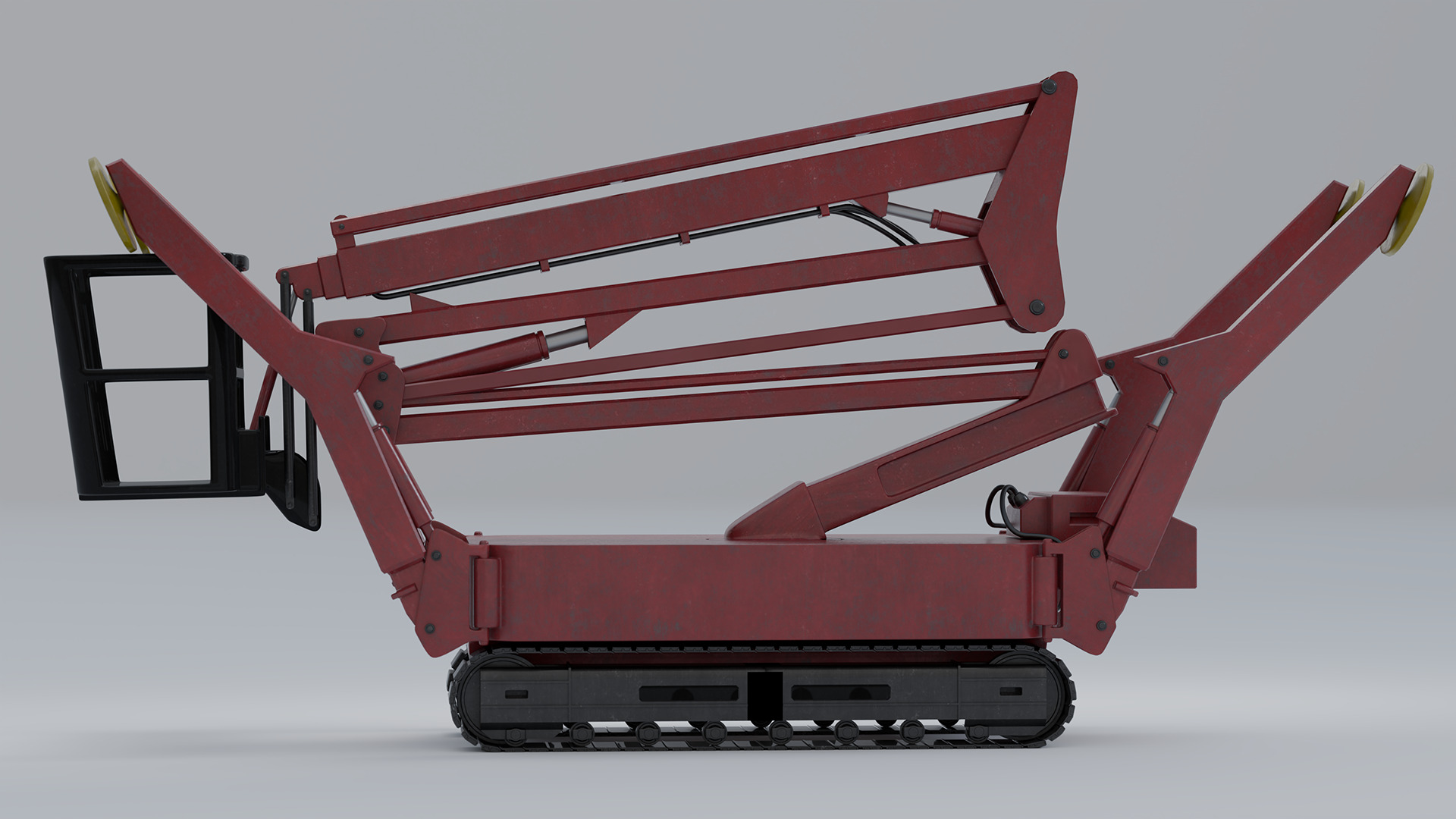 Spider Crane - Compact Construction Rigged 3D model_15