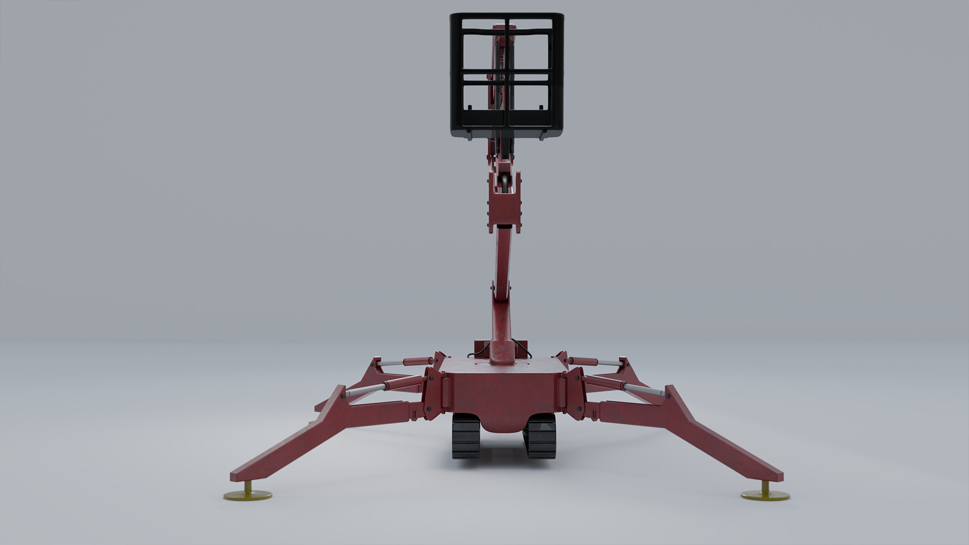 Spider Crane - Compact Construction Rigged 3D model_13