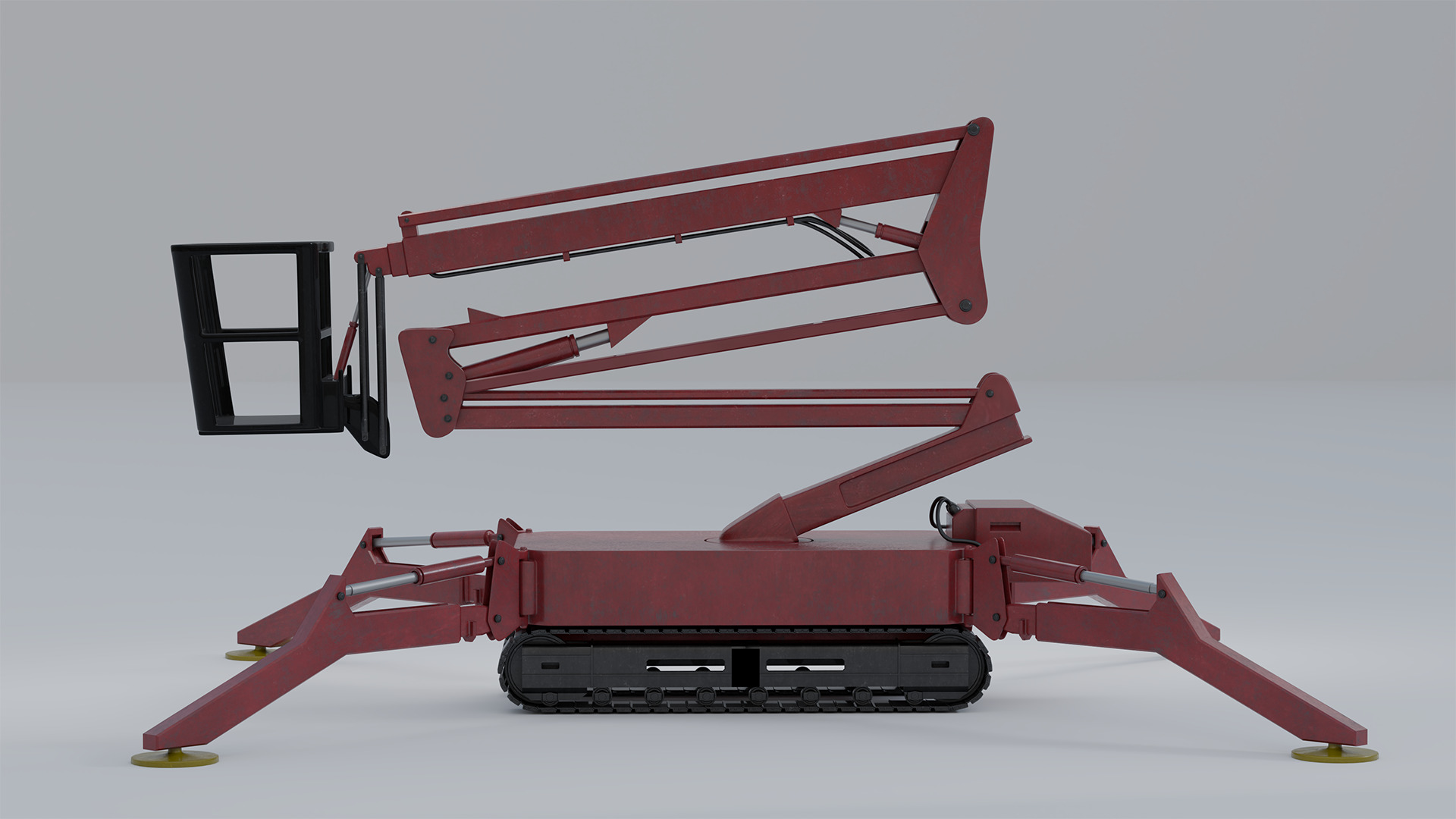 Spider Crane - Compact Construction Rigged 3D model_14