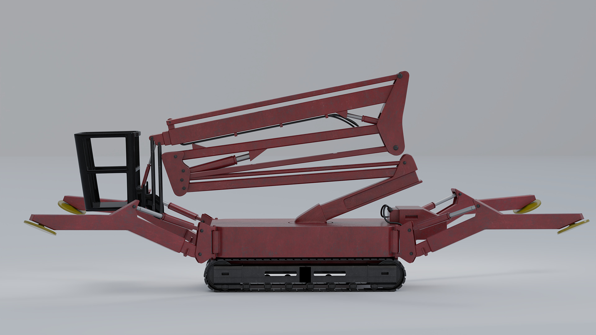 Spider Crane - Compact Construction Rigged 3D model_1