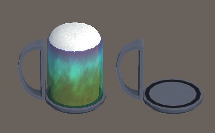 Beam mug Low-poly 3D model_3