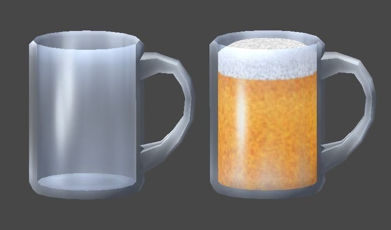 Beam mug Low-poly 3D model_6