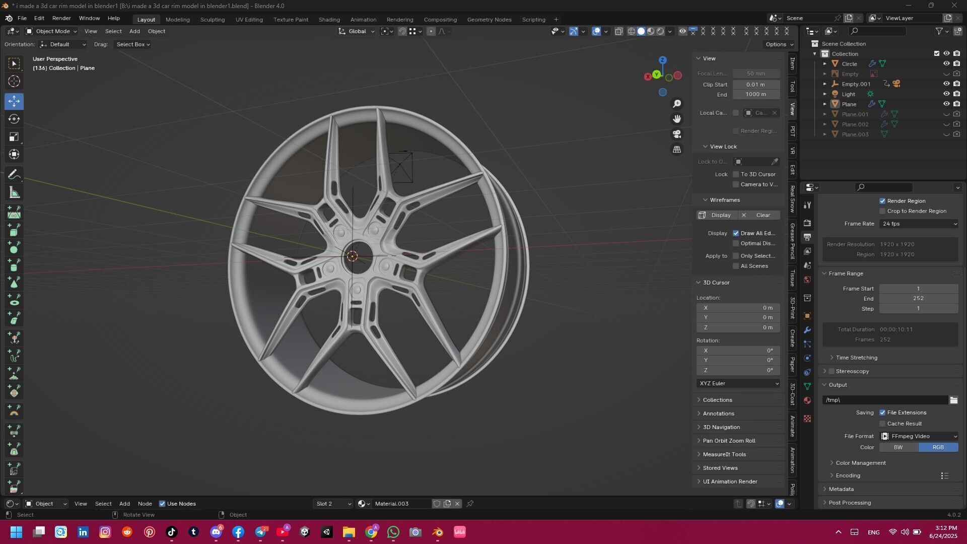 i made a 3d car rim model in blender for printing 3D print model_3