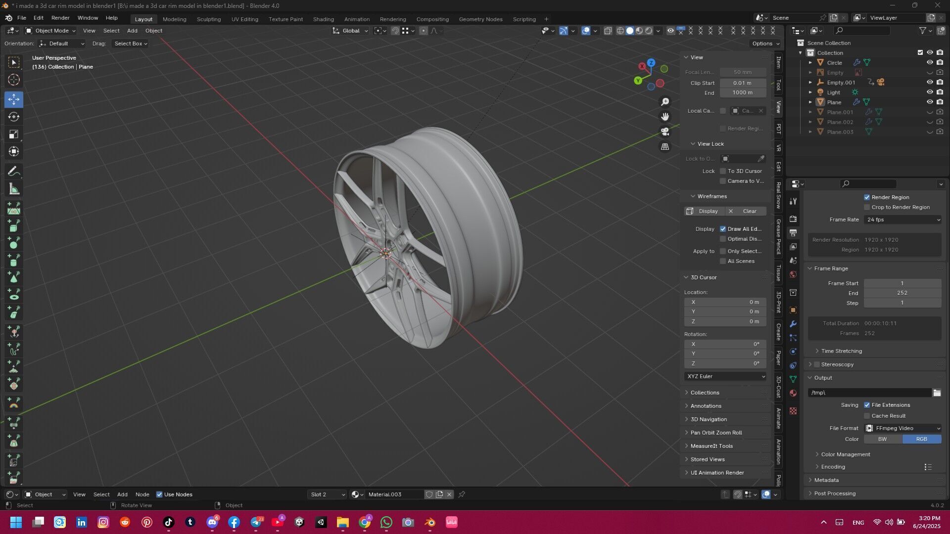 i made a 3d car rim model in blender for printing 3D print model_5