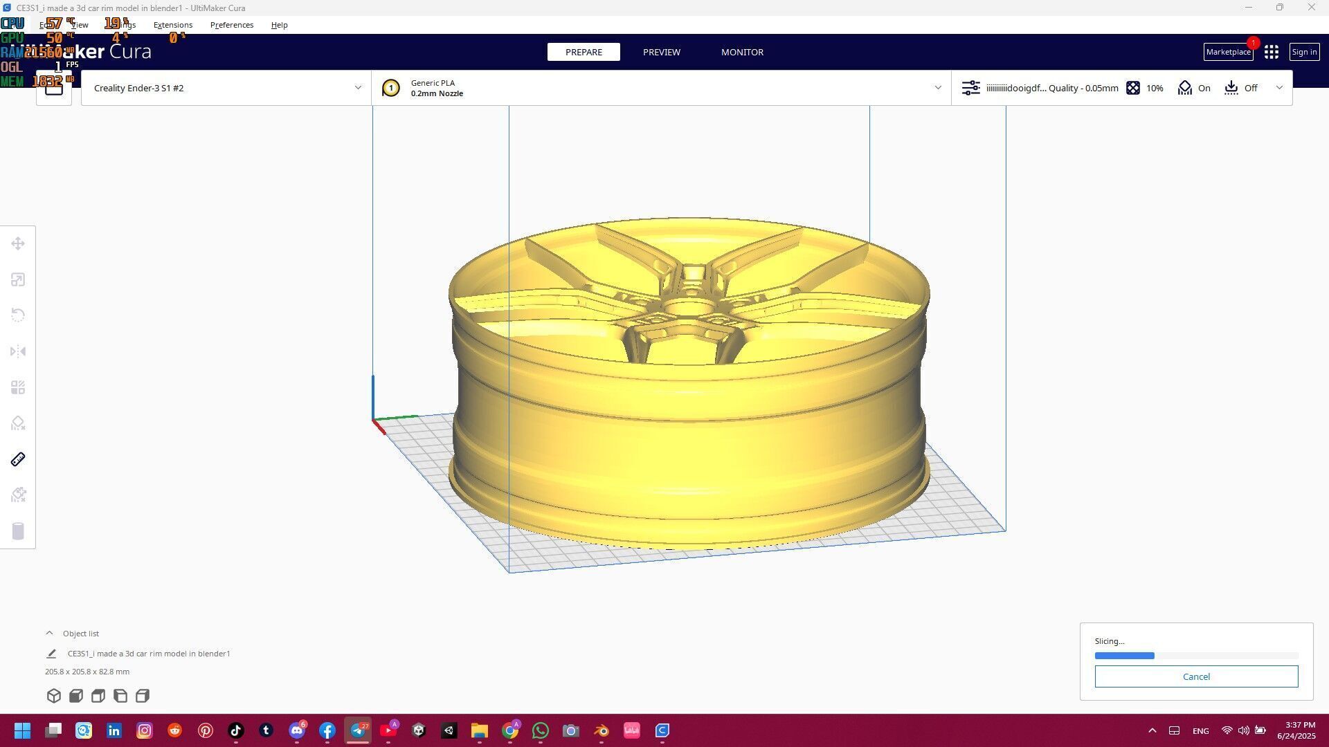 i made a 3d car rim model in blender for printing 3D print model_6