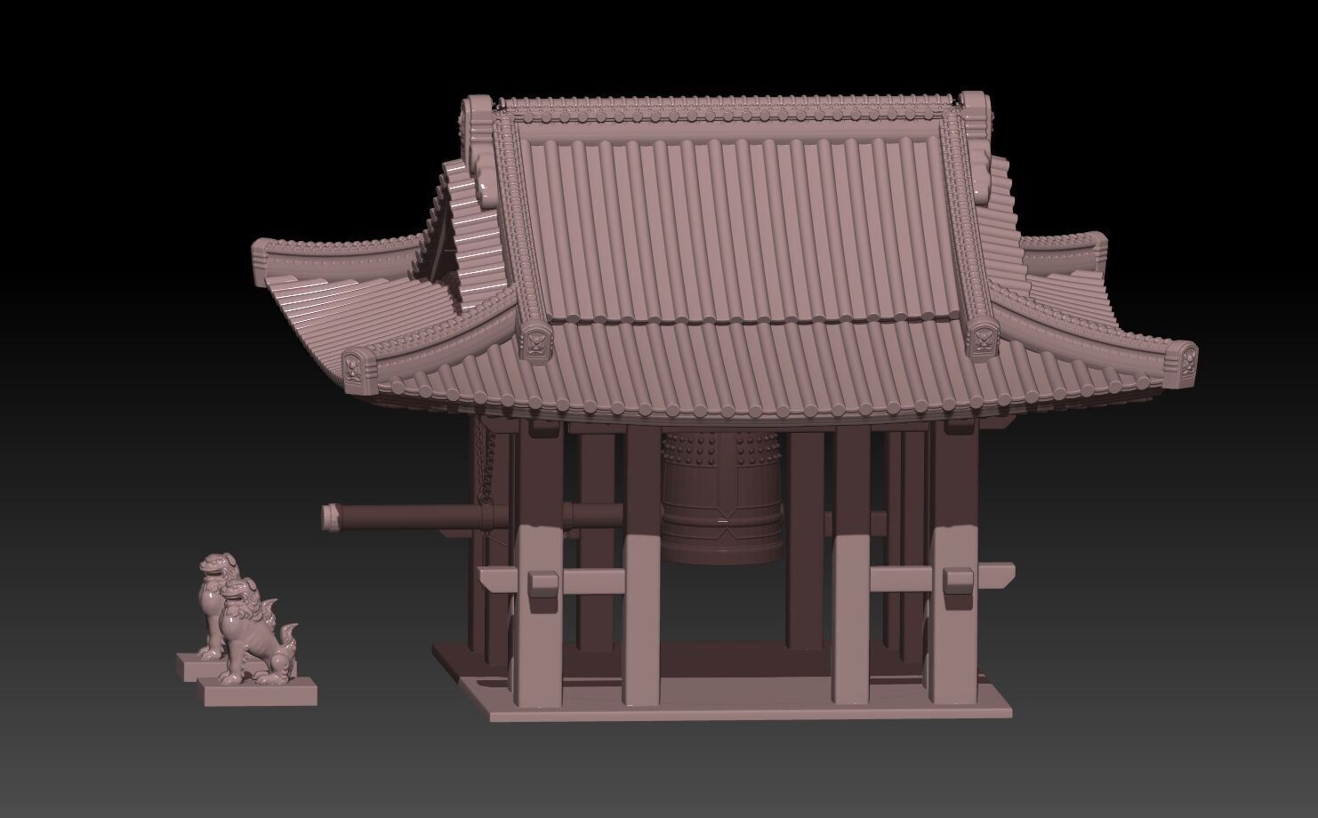 Japanese Bell Shrine 3D print model_2