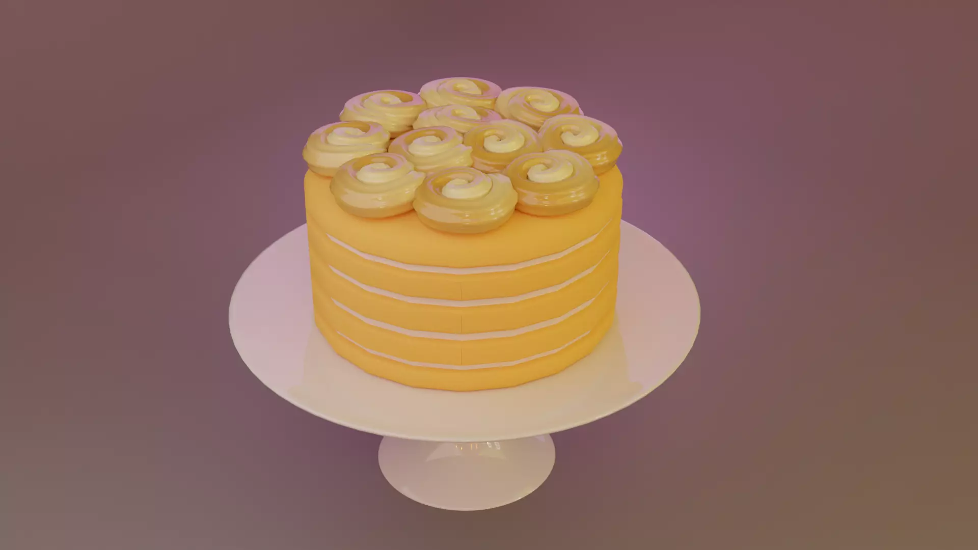 Caramel Gateau Cake Free 3D model